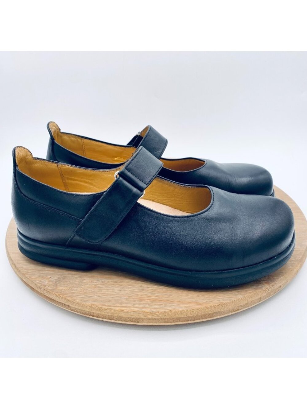 Birkenstock Footprints Shoes Womens 8 39 Black Leather Comfort Mary Jane Flats